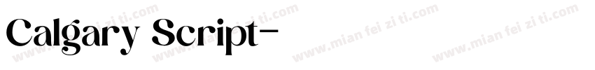 Calgary Script字体转换